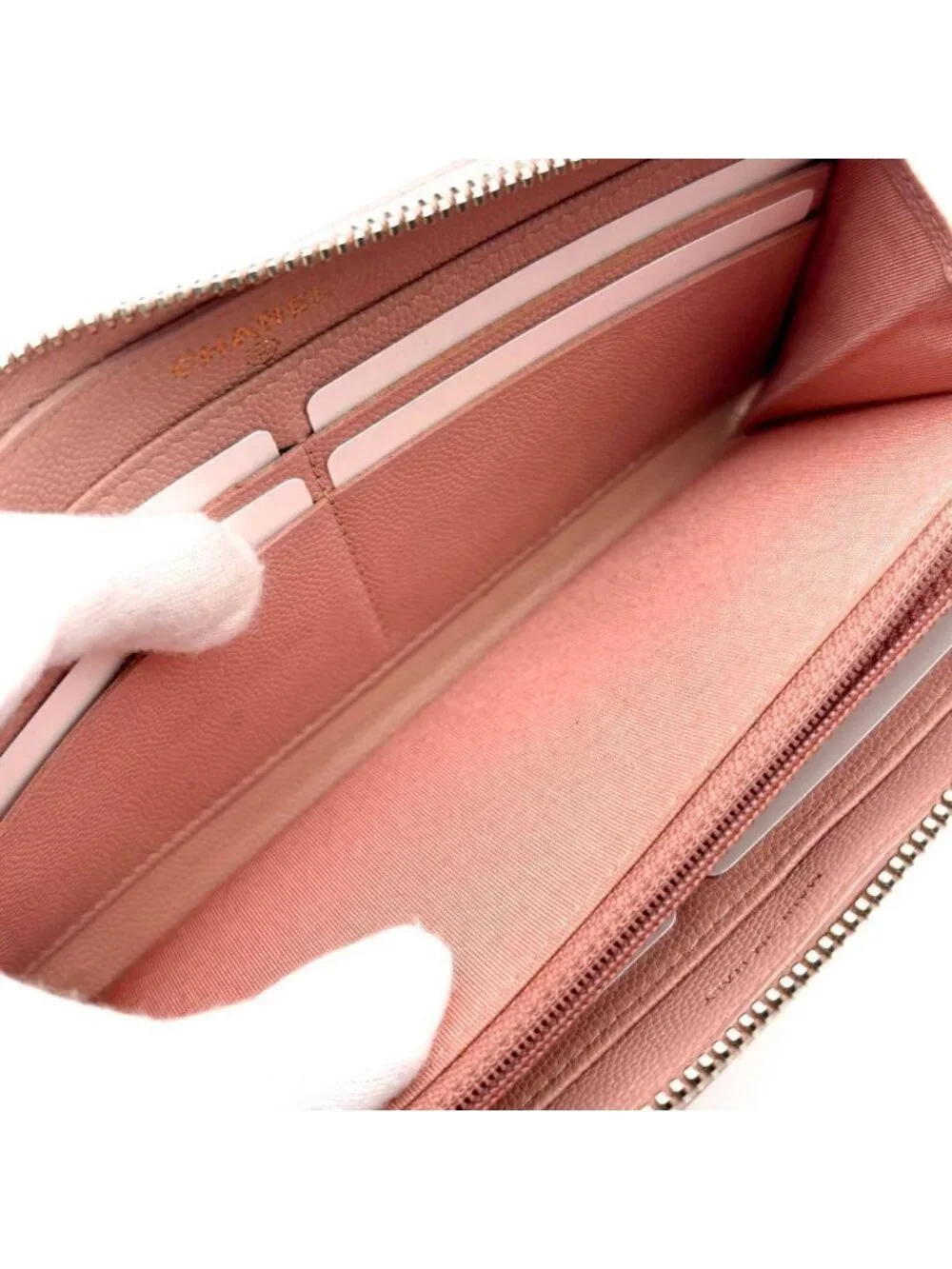 Chanel Wallet Camellia Caviar Round